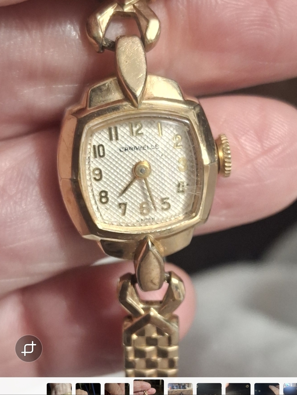 Caravelle Gold Women's Bracelet Watch with Cream Dial